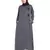 Grey Embroidered Nida Abaya