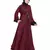 Maroon Embroidered Nida Abaya