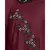 Maroon Embroidered Nida Abaya