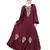 Maroon Embroidered Nida Abaya