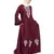 Maroon Embroidered Nida Abaya