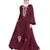 Maroon Embroidered Nida Abaya