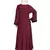 Maroon Embroidered Nida Abaya