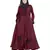 Maroon Embroidered Nida Abaya