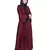 Maroon Embroidered Nida Abaya