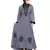 Grey Embroidered Nida Abaya