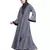 Grey Embroidered Nida Abaya
