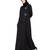 Black Embroidered Nida Abaya
