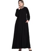 Black Nida Plain Abaya