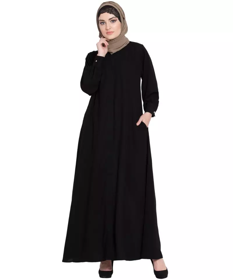 Black Plain Nida Abaya