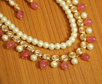 Pink Onyx Necklace Sets 2