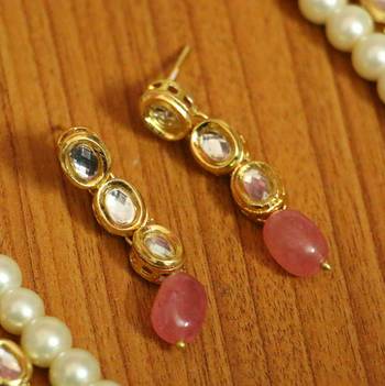 Pink Onyx Necklace Sets 3
