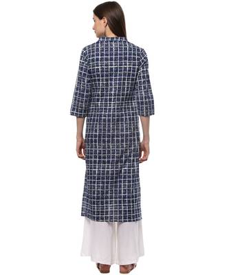 white printed cotton stitched kurti 3