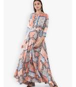 multicolor printed rayon stitched kurti