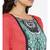 peach printed rayon stitched kurti