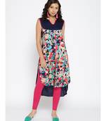 multicolor printed rayon stitched kurti