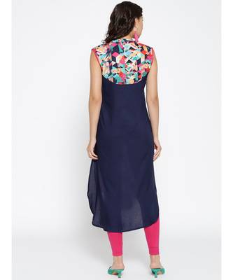 multicolor printed rayon stitched kurti 4