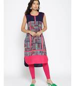 multicolor printed rayon stitched kurti