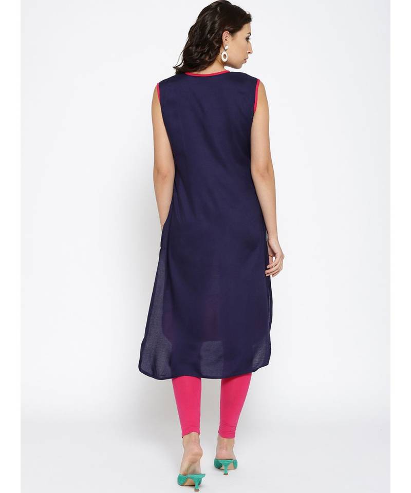 multicolor printed rayon stitched kurti