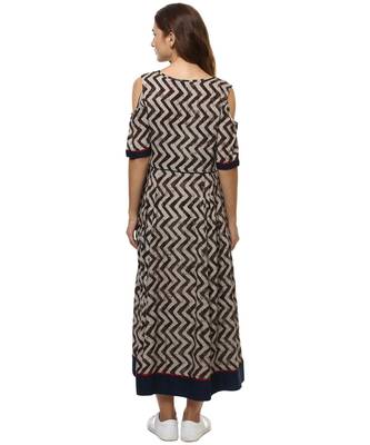 blue printed rayon stitched kurti 3