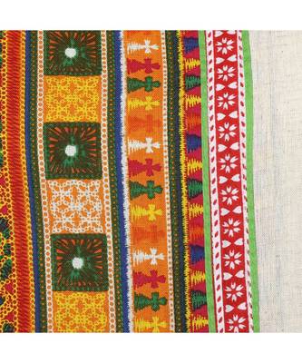 Cream printed cotton stitched kurti 5