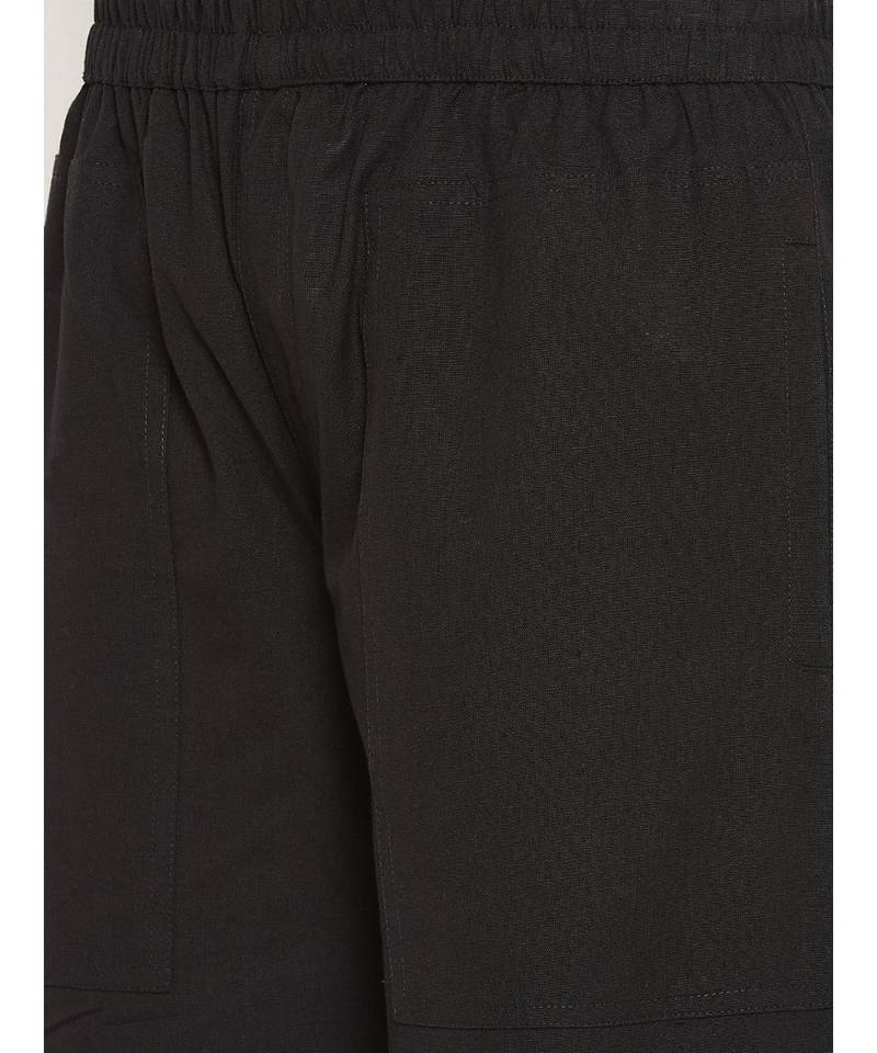 Black Solid Cullotes