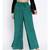 Green Printed Flared Palazzo