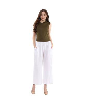 White Solid Palazzo 2