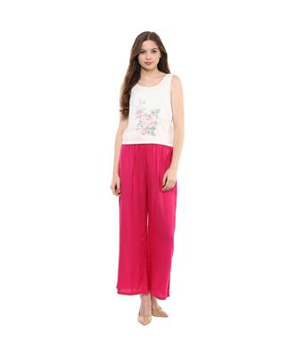 Pink Solid Palazzo 2