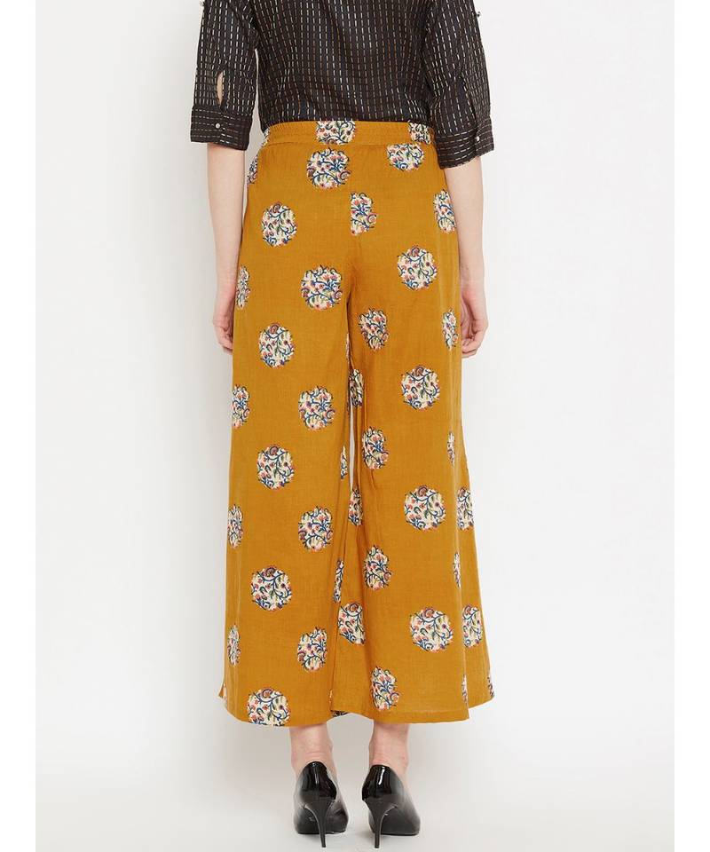 Mustard Printed Palazzo