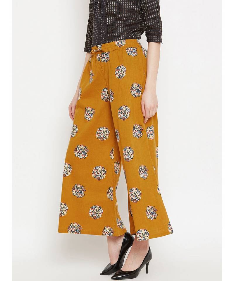Mustard Printed Palazzo