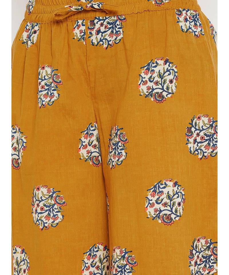 Mustard Printed Palazzo