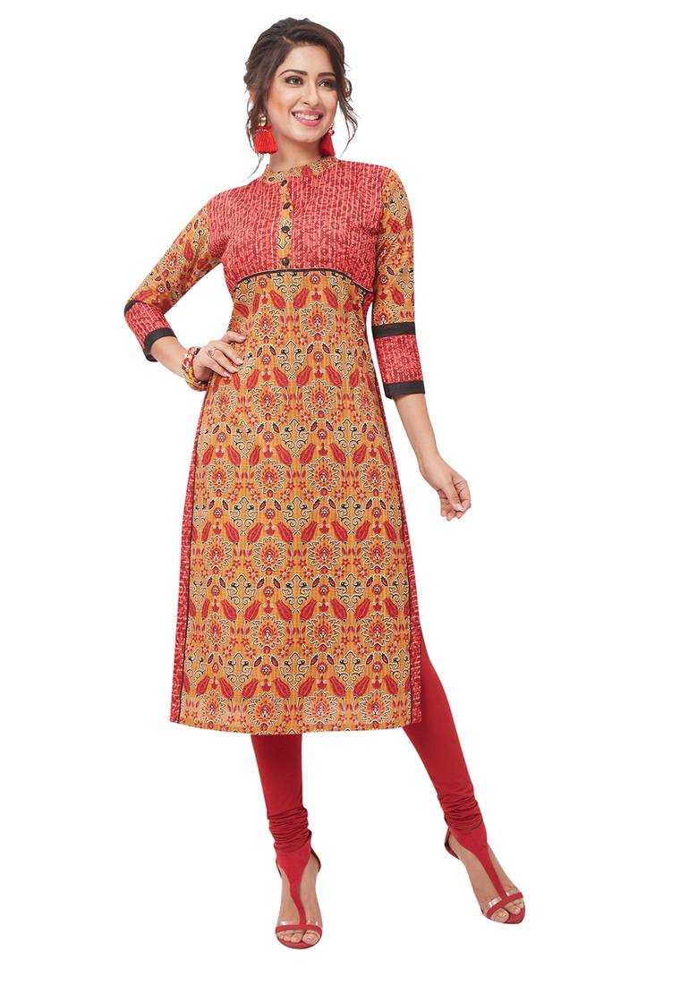 multicolor printed cotton unstitched combo kurti Ishin 2905477
