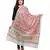 Women's Pure Cotton Aari Embroidery & Foil Mirrors Dupatta (Bharchak VIP) White - VIP02