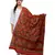 Women's Pure Cotton Aari Embroidery & Foil Mirrors Dupatta (Rasna) Red - RSN03
