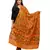 Women's Pure Cotton Aari Embroidery & Foil Mirrors Dupatta (Rasna) Light Orange - RSN07