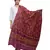 Women's Pure Cotton Aari Embroidery & Foil Mirrors Dupatta (Rasna) Magenta Violet - RSN10