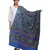 Women's Pure Cotton Aari Embroidery & Foil Mirrors Dupatta (Rasna) Blue - RSN12