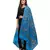 Women's Pure Cotton Aari Embroidery & Foil Mirrors Dupatta (Rasna) Turquoise - RSN13