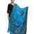 Women's Pure Cotton Real Mirrorwork & Hand Embroidery Dupatta (Kutchi Trikon) Turquoise - TKN13