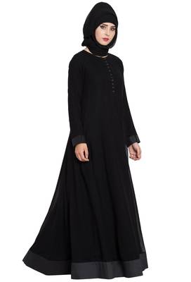 Black Plain kashibo Abaya 3