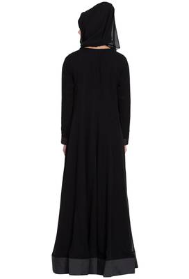 Black Plain kashibo Abaya 4