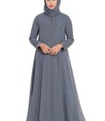 Grey Plain kashibo Abaya