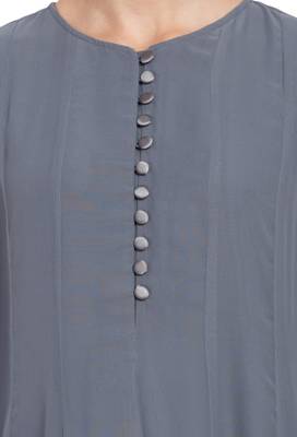 Grey Plain kashibo Abaya 6