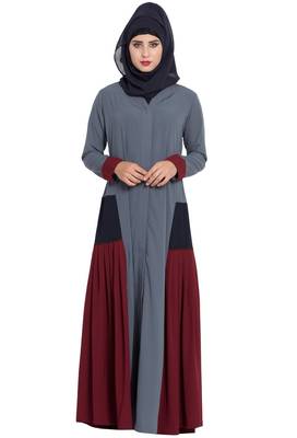 Multicolor Plain kashibo Abaya 1