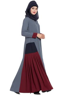 Multicolor Plain kashibo Abaya 3