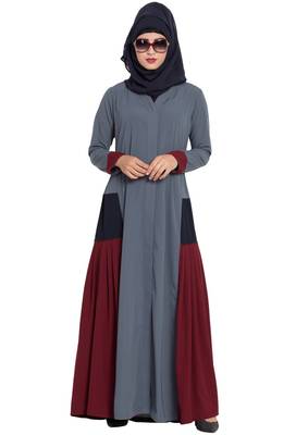 Multicolor Plain kashibo Abaya 4