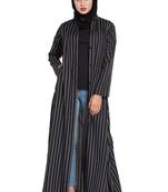 Black Plain Crepe Abaya