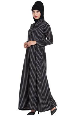 Black Plain Crepe Abaya 3