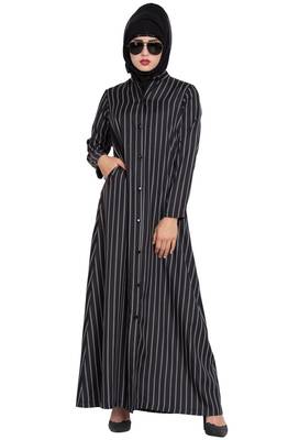 Black Plain Crepe Abaya 6